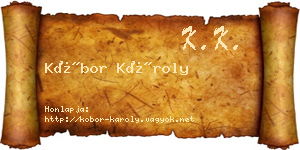 Kóbor Károly névjegykártya