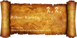 Kóbor Károly névjegykártya