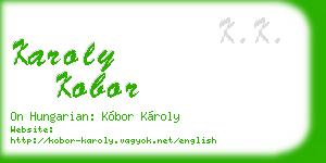 karoly kobor business card