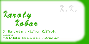 karoly kobor business card